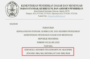 Kerangka Asesmen TKA Jenjang SMA dan SMK