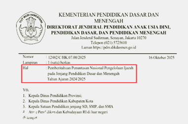 Surat Edaran Penuntasan Pengelolaan Ijazah Tahun Ajaran 2024/2025