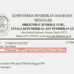 Surat Edaran Pelaksanaan UKPPPG bagi Guru Tertentu Periode 4 Tahun 2025