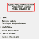 Pedoman Upacara Hari Pahlawan Tahun 2025