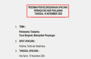 Pedoman Upacara Hari Pahlawan Tahun 2025