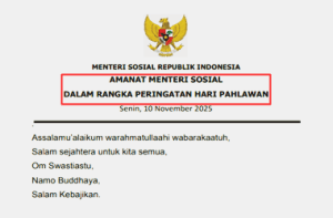 Amanat Menteri Sosial pada Peringatan Hari Pahlawan 2025