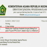 Surat Edaran Linieritas Kualifikasi Akademik dengan Bidang Studi PPG Guru Madrasah 2025
