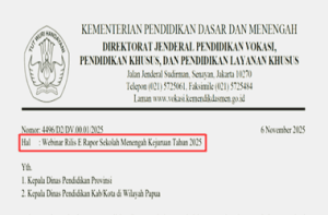 Undangan Webinar Rilis e-Rapor SMK Tahun 2025