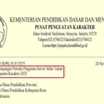Surat Edaran Perpanjangan Pengisian Survei Penguatan Karakter 2025
