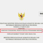 Permen PANRB Nomor 14 Tahun 2025 tentang Jabatan Fungsional Penata Kelola Penanaman Modal