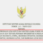 KMA Nomor 1503 Tahun 2025 Tentang Perubahan Pedoman Implementasi Kurikulum pada Madrasah