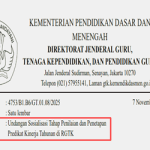 Undangan Sosialisasi Tahap Penilaian dan Penetapan Predikat Kinerja Tahunan di Ruang GTK