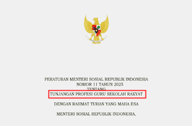 Permensos Nomor 11 Tahun 2025 tentang TPG Guru Sekolah Rakyat