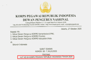 Surat Edaran HUT KORPRI ke-54 Tahun 2025