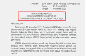 Pedoman Peringatan HUT KORPRI ke-54 Tahun 2025