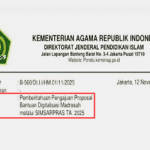 Surat Edaran Pengajuan Proposal Bantuan Digitalisasi Madrasah 2025 untuk MTs dan MA