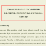 Pedoman Upacara Bendera Hari Guru Nasional 2025