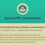 Surat Edaran Survei Implementasi Awal Pembelajaran Mendalam