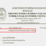 Surat Undangan Sosialisasi Peluncuran Aplikasi E-Rapor SD Semester Ganjil TA 2025/2026
