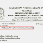 Surat Edaran Pelaksanaan PPG bagi Guru Tertentu Tahap 5 Tahun 2025