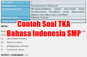 Contoh Soal TKA Bahasa Indonesia SMP dan Kisi-kisinya