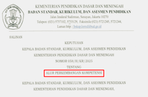 Keputusan Ka BSKAP Nomor 058/H/KR/2025 tentang Alur Pengembangan Kompetensi