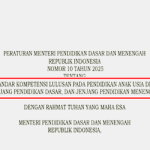 Permendikdasmen Nomor 10 Tahun 2025 tentang Standar Kompetensi Lulusan (SKL)