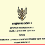 SK Gubernur Bengkulu tentang UMK Bengkulu Tahun 2026
