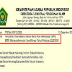 Surat Edaran Perubahan Proses Bisnis Validasi BAP EMIS Madrasah Semester Ganjil/Genap TP 2025/2026