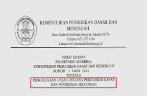 Surat Edaran Sesjen Kemendikdasmen Nomor 5 Tahun 2025 tentang Pengelolaan Ijazah Dikdasmen