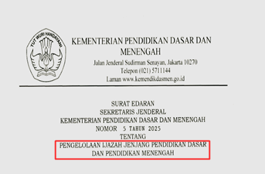 Surat Edaran Sesjen Kemendikdasmen Nomor 5 Tahun 2025 tentang Pengelolaan Ijazah Dikdasmen