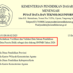 Surat Edaran Pemberitahuan Verval Data Dukung SNPMB 2026
