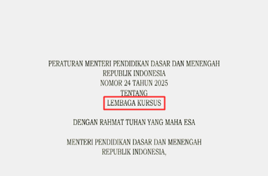 Permendikdasmen Nomor 24 Tahun 2025 tentang Lembaga Kursus