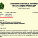 Surat Edaran Pemberitahuan BSU Tenaga Kependidikan Madrasah Non ASN Tahun 2025