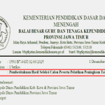 Pengumuman Hasil Seleksi Calon Peserta Pelatihan Peningkatan Kompetensi Tahap 2 Tahun 2025