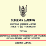 SK Gubernur Lampung tentang UMP dan UMSP Lampung Tahun 2026