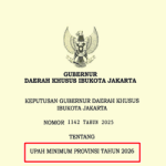 SK Gubernur DKI Jakarta tentang UMP DKI Jakarta Tahun 2026