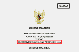 SK Gubernur Jawa Timur tentang UMP Jawa Timur Tahun 2026