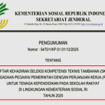 Pengumuman Daftar Kehadiran Peserta SKTT PPPK Tendik Sekolah Rakyat Tahun 2025
