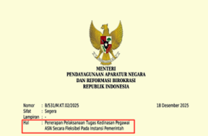SE Menteri PANRB tentang Pelaksanaan Fleksibilitas Kerja ASN 2025