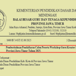 Surat Edaran Pendaftaran Workshop Guru Kreator Konten Tahun 2025