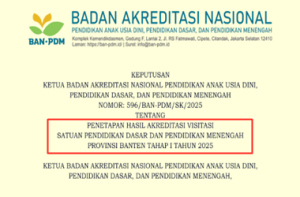 SK Akreditasi Visitasi Dikdasmen Provinsi Banten Tahap 1 Tahun 2025