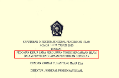 Pedoman Kerjasama PTKI Dalam Penyelenggaraan Pendidikan Bergelar