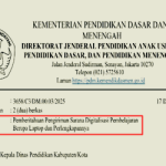 Surat Edaran Pengiriman Sarana Digitalisasi Pembelajaran Laptop 4 Surat Edaran Pengiriman Sarana Digitalisasi Pembelajaran Laptop dan Perlengkapannya