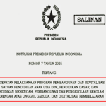 Inpres Nomor 7 Tahun 2025 tentang Percepatan Program Pembangunan dan Revitalisasi Satuan Pendidikan 4 Inpres Nomor 7 Tahun 2025 tentang Percepatan Program Pembangunan dan Revitalisasi Satuan Pendidikan