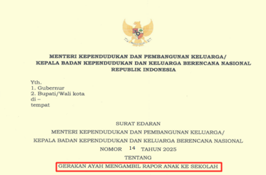 SE Gerakan Ayah Mengambil Rapor Anak ke Sekolah 2 SE Gerakan Ayah Mengambil Rapor Anak ke Sekolah
