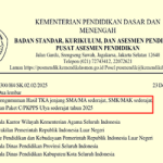 Surat Edaran Pengumuman Hasil TKA SMA Tahun 2025