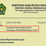 Surat Edaran Perpanjangan Waktu Pendaftaran Bantuan Pemberdayaan KKG/MGMP/KKM/Pokjawas TA 2025