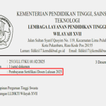 Surat Edaran Pembayaran Sertifikasi Dosen Tahun 2025