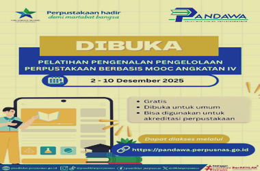 Pelatihan Pengenalan Pengelolaan Perpustakaan Berbasis MOOC Tahun 2025