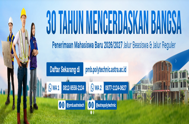 Beasiswa ASTRA 2025 untuk Kuliah D3/D4 Politeknik Astra