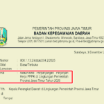 Surat Edaran Mekanisme Perpanjangan Perjanjian PPPK Tahun 2026 di Lingkungan Provinsi Jawa Timur