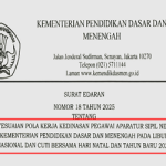 Surat Edaran Penyesuaian Pola Kerja Kedinasan ASN Kemendikdasmen pada Libur Nasional dan Cuti Bersama Natal dan Tahun Baru 2026 4 Surat Edaran Penyesuaian Pola Kerja Kedinasan ASN Kemendikdasmen pada Libur Nasional dan Cuti Bersama Natal dan Tahun Baru 2026