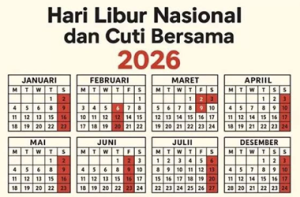 Rincian Hari Libur Nasional dan Cuti Bersama 2026